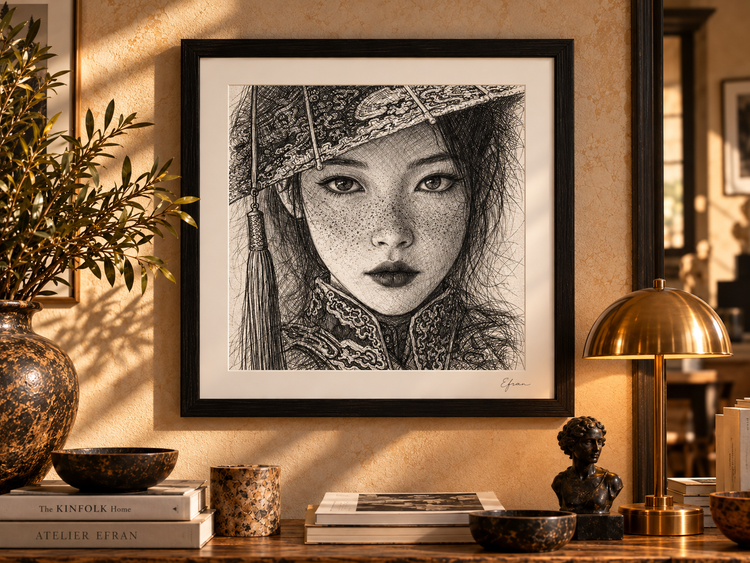 Shi — Portrait au trait noir
